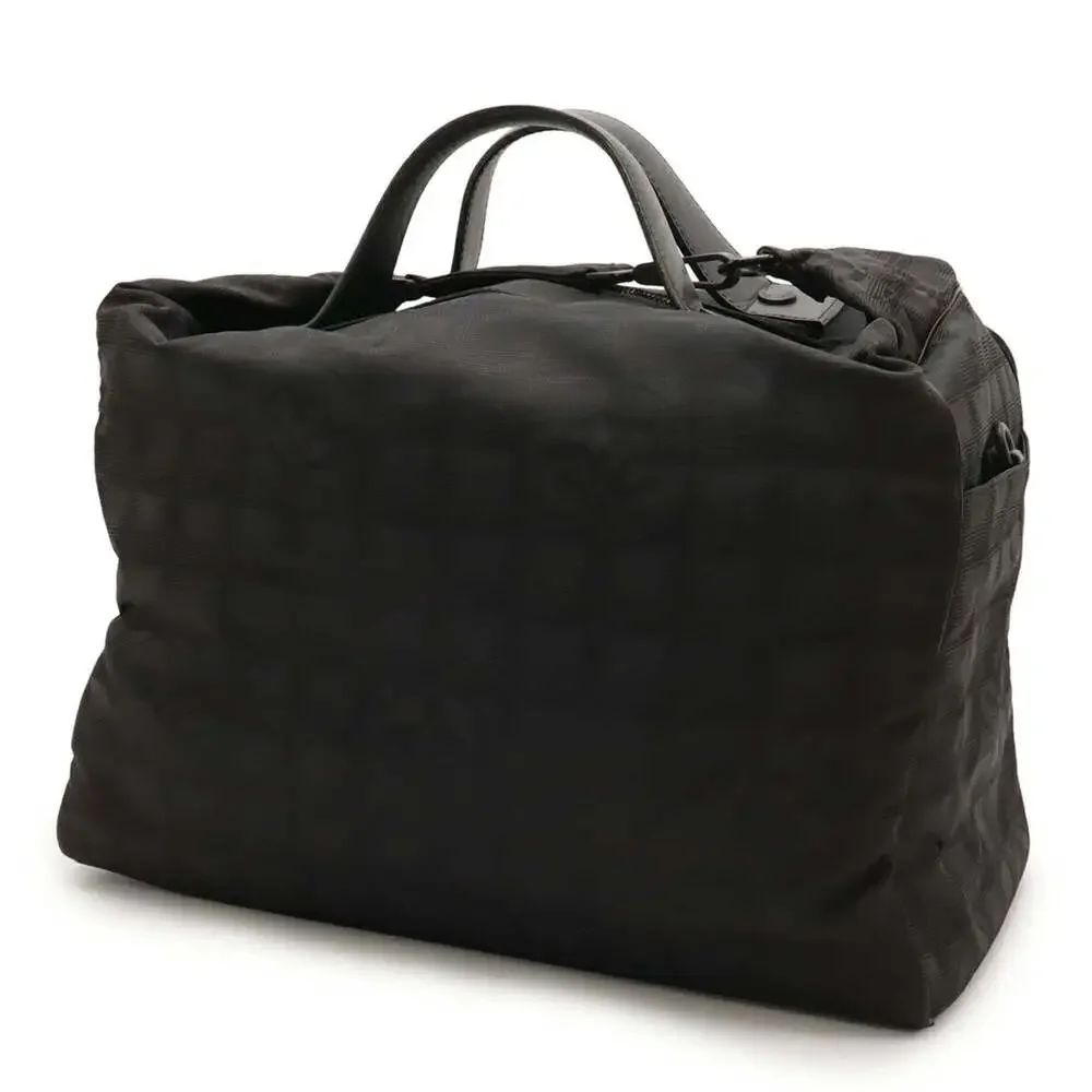 CHANEL Black Quilted Nylon Tote with Detachable Strap